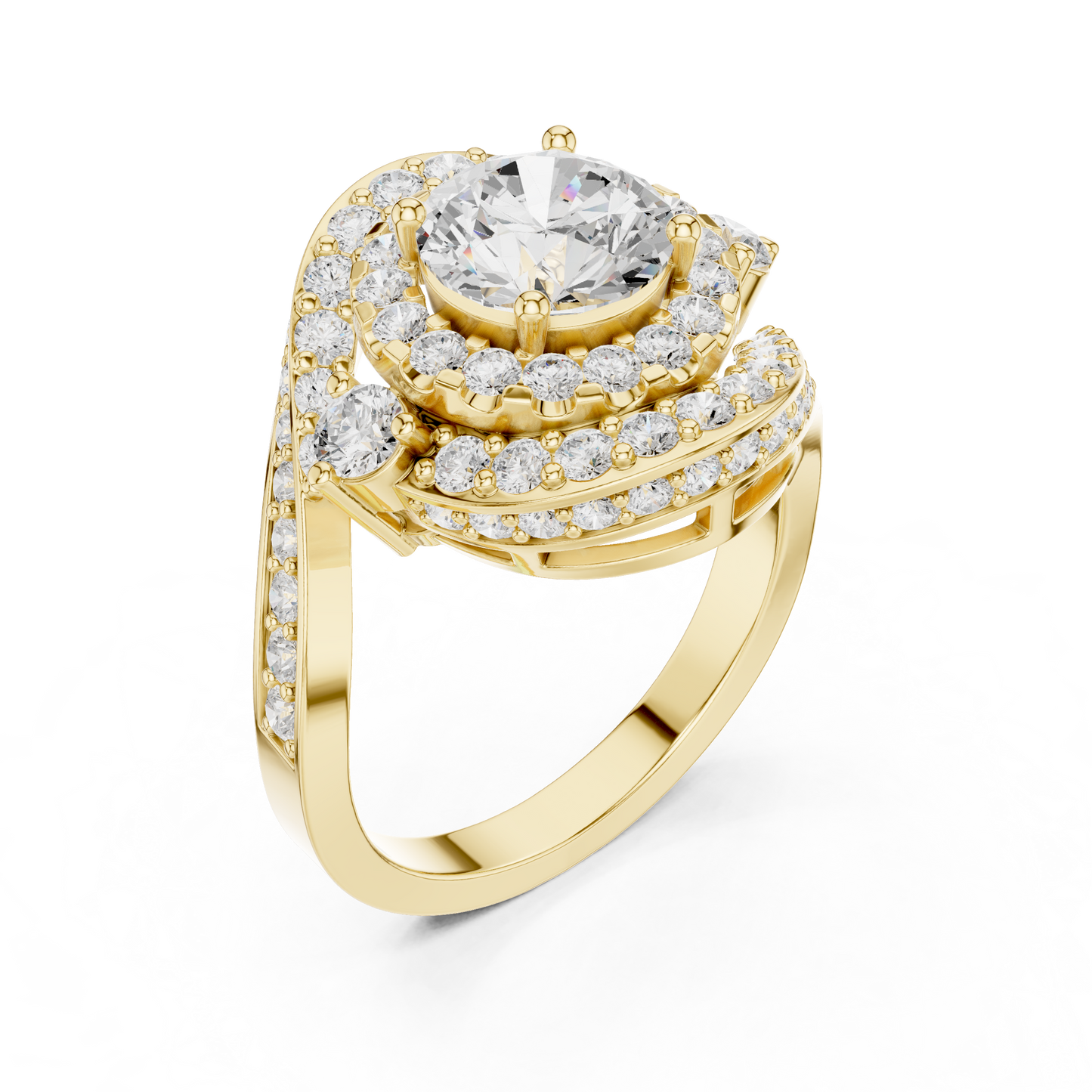 Round Halo Lab Grown Diamond Ring