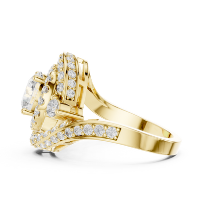 Round Halo Lab Grown Diamond Ring