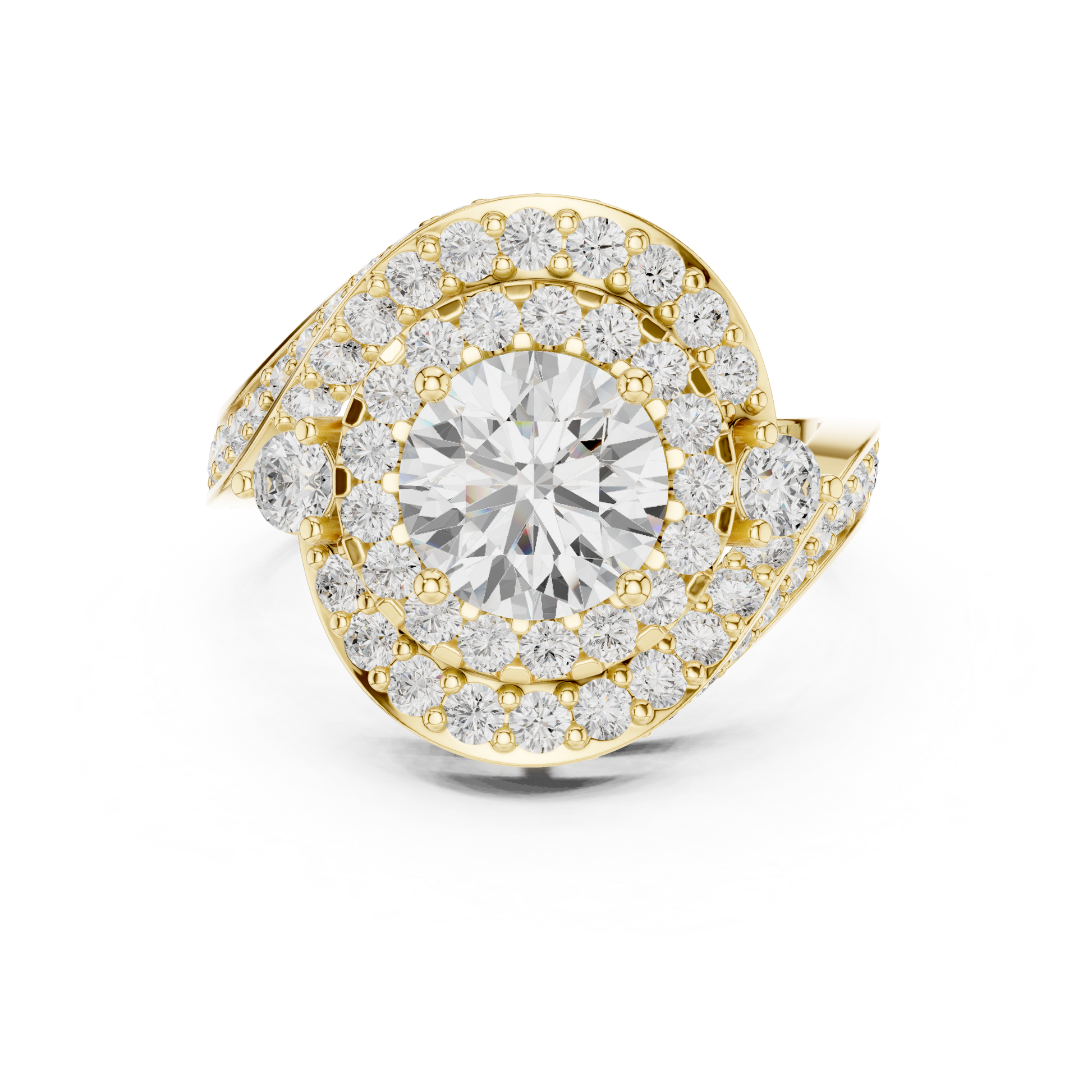 Round Halo Lab Grown Diamond Ring