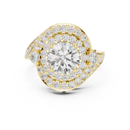 Round Halo Lab Grown Diamond Ring