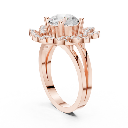 Round Halo Lab Grown Diamond Ring