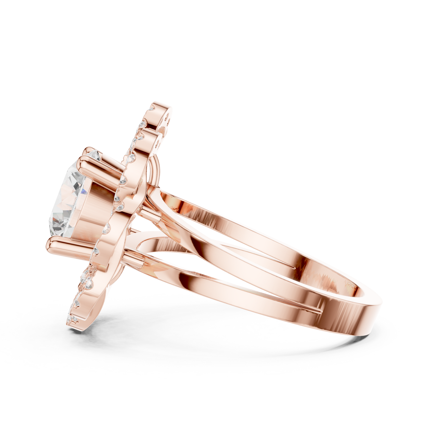 Round Halo Lab Grown Diamond Ring