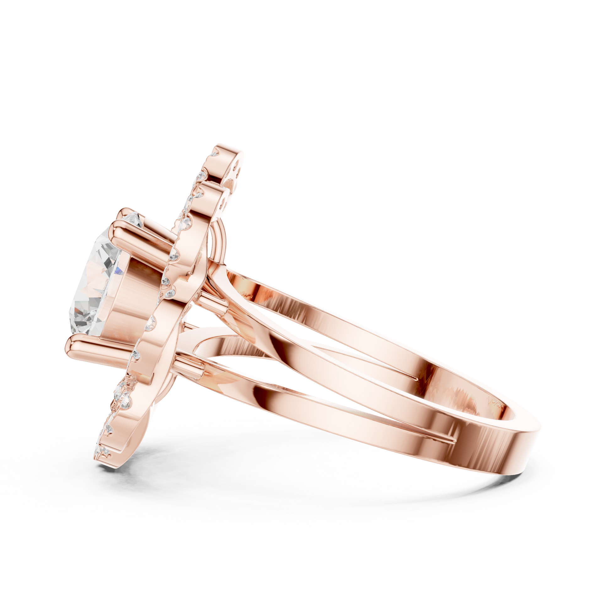Round Halo Lab Grown Diamond Ring