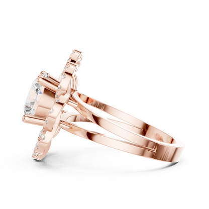 Round Halo Lab Grown Diamond Ring