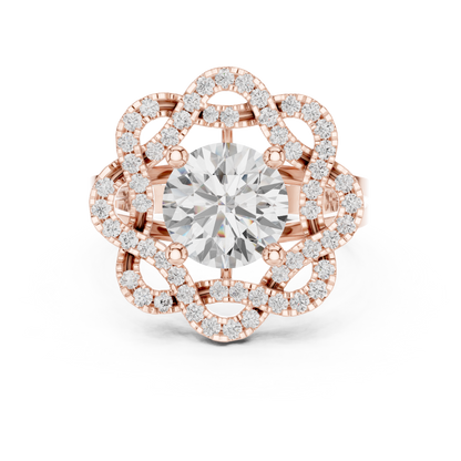 Round Halo Lab Grown Diamond Ring