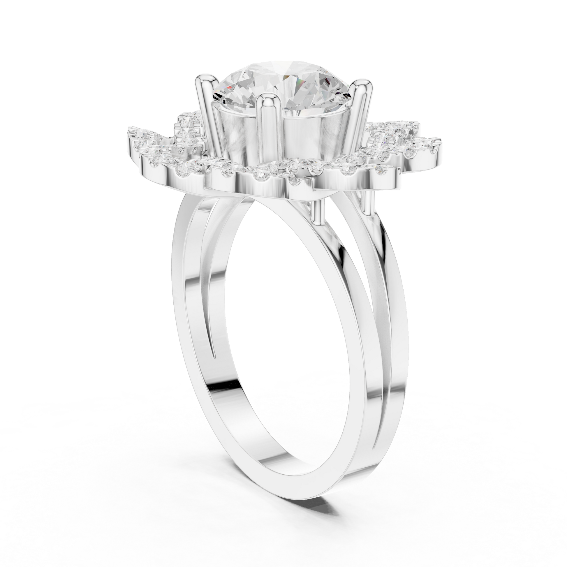 Round Halo Lab Grown Diamond Ring