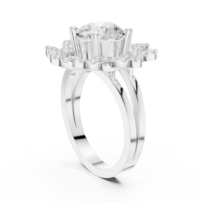 Round Halo Lab Grown Diamond Ring