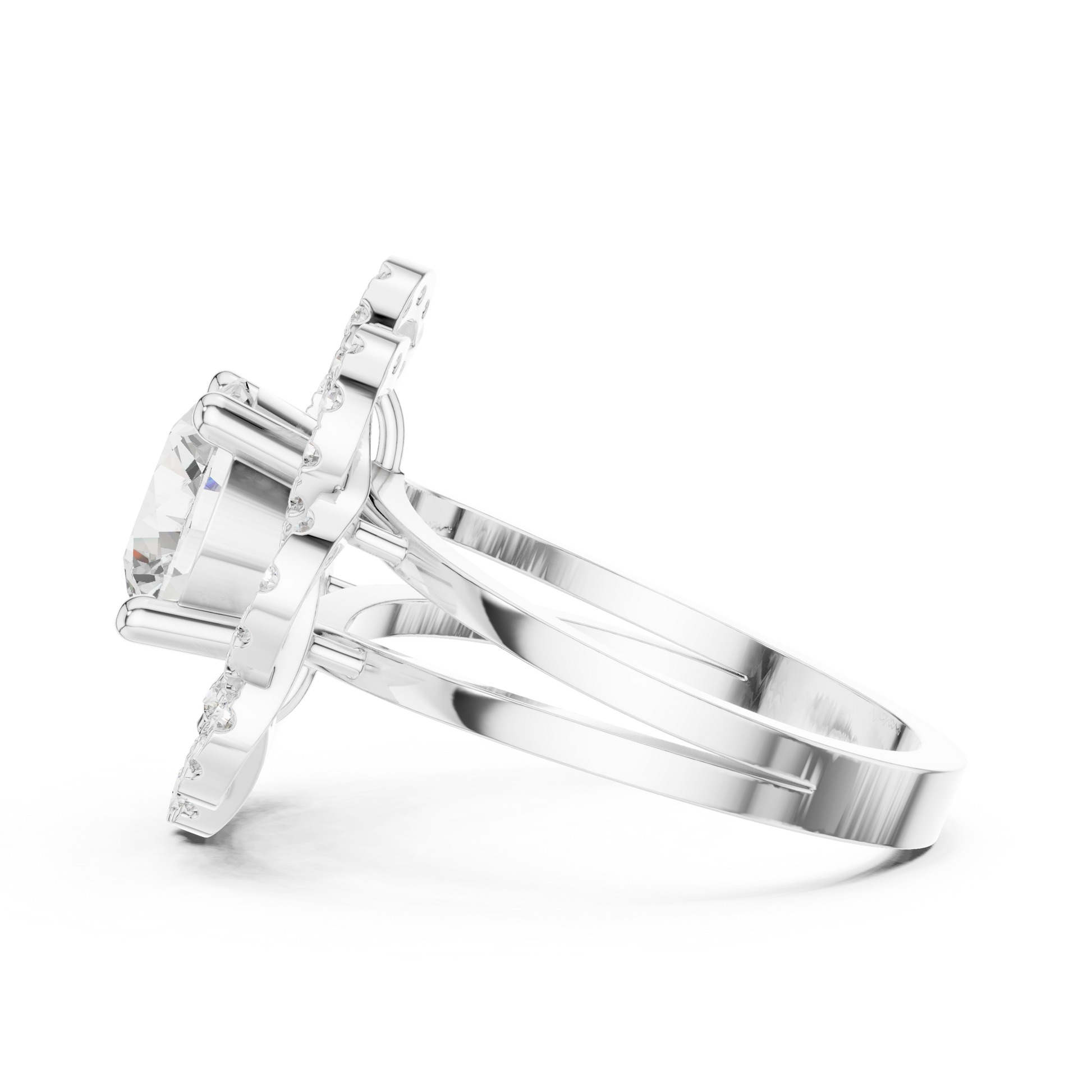 Round Halo Lab Grown Diamond Ring