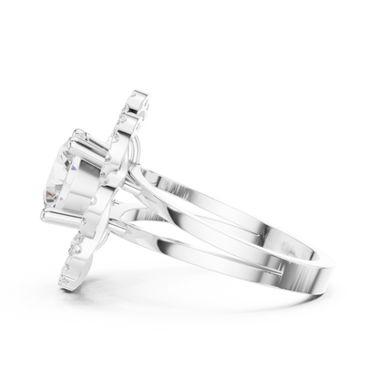Round Halo Lab Grown Diamond Ring
