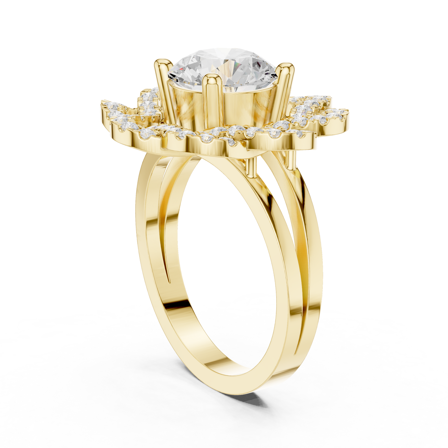 Round Halo Lab Grown Diamond Ring