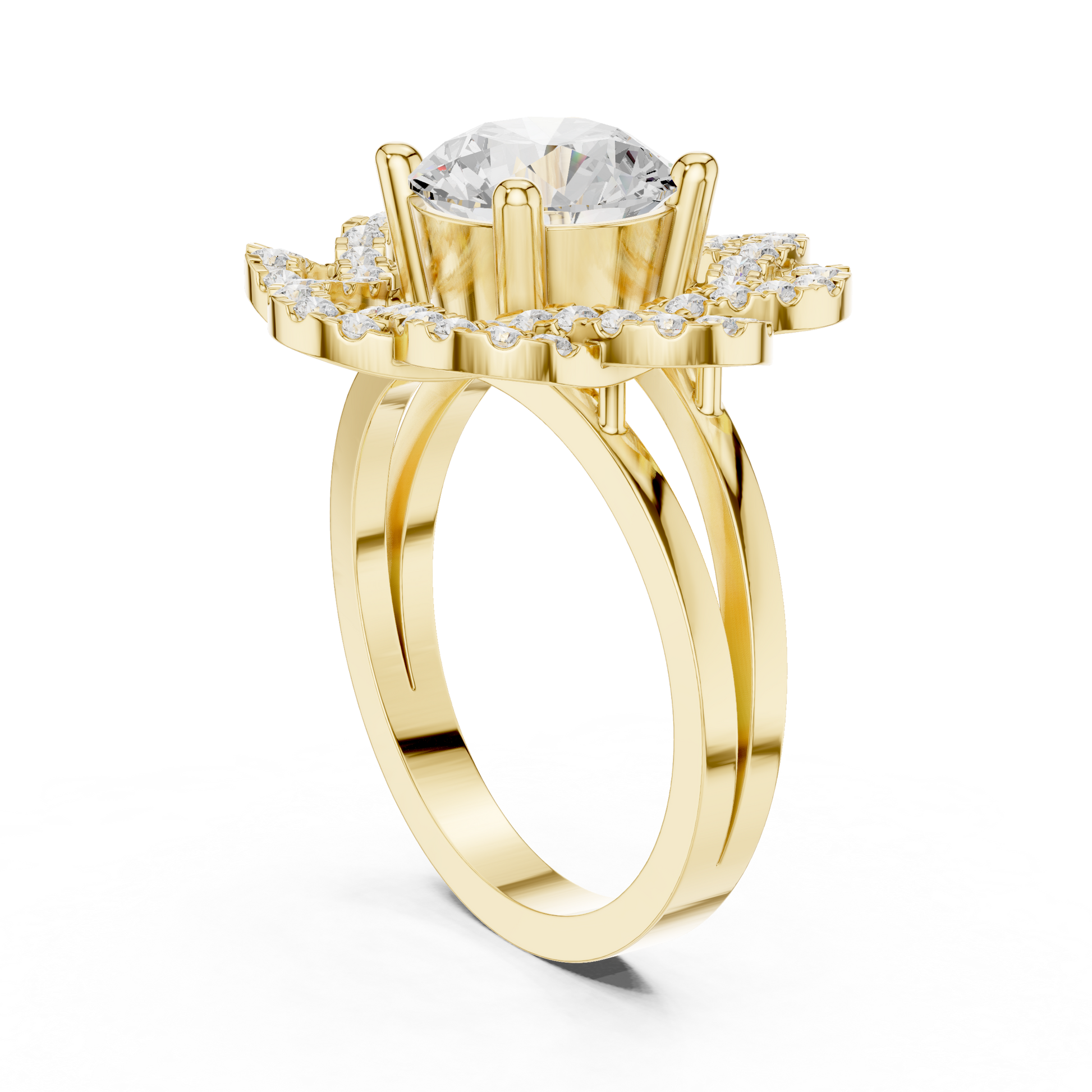 Round Halo Lab Grown Diamond Ring