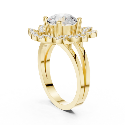 Round Halo Lab Grown Diamond Ring