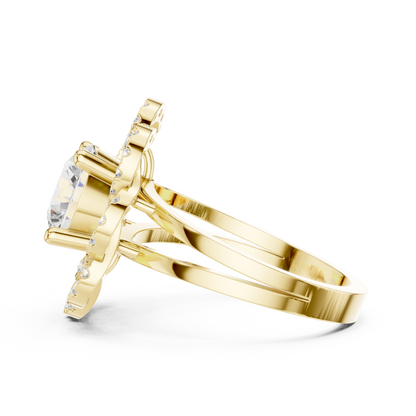 Round Halo Lab Grown Diamond Ring