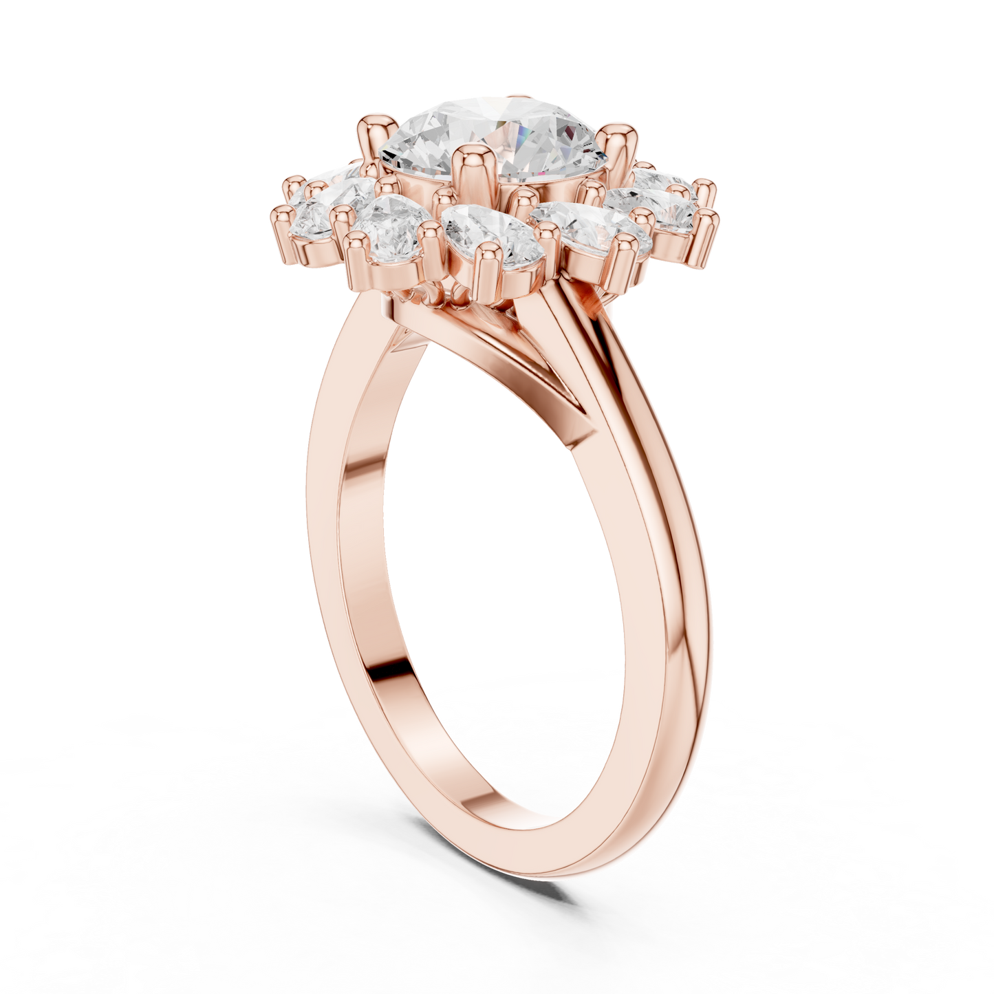 Round Halo Lab Grown Diamond Ring