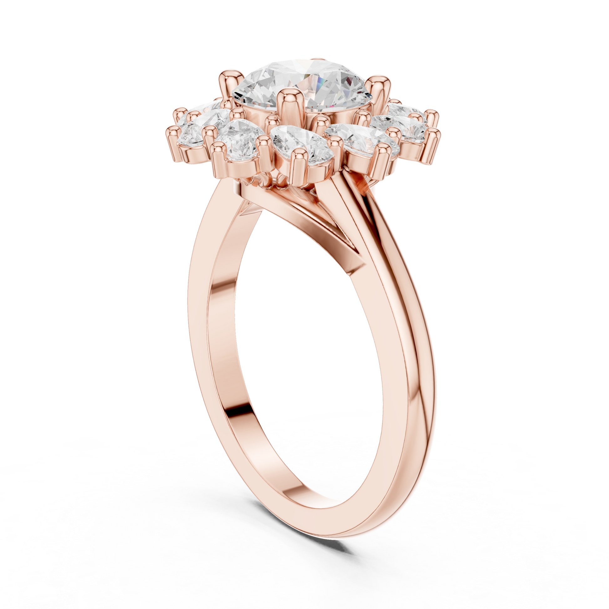 Round Halo Lab Grown Diamond Ring
