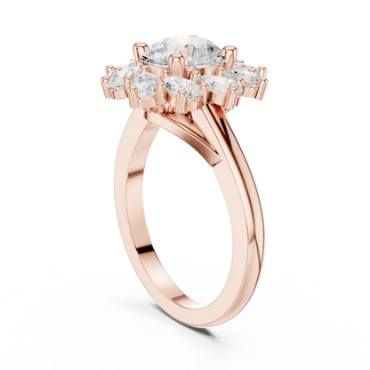 Round Halo Lab Grown Diamond Ring