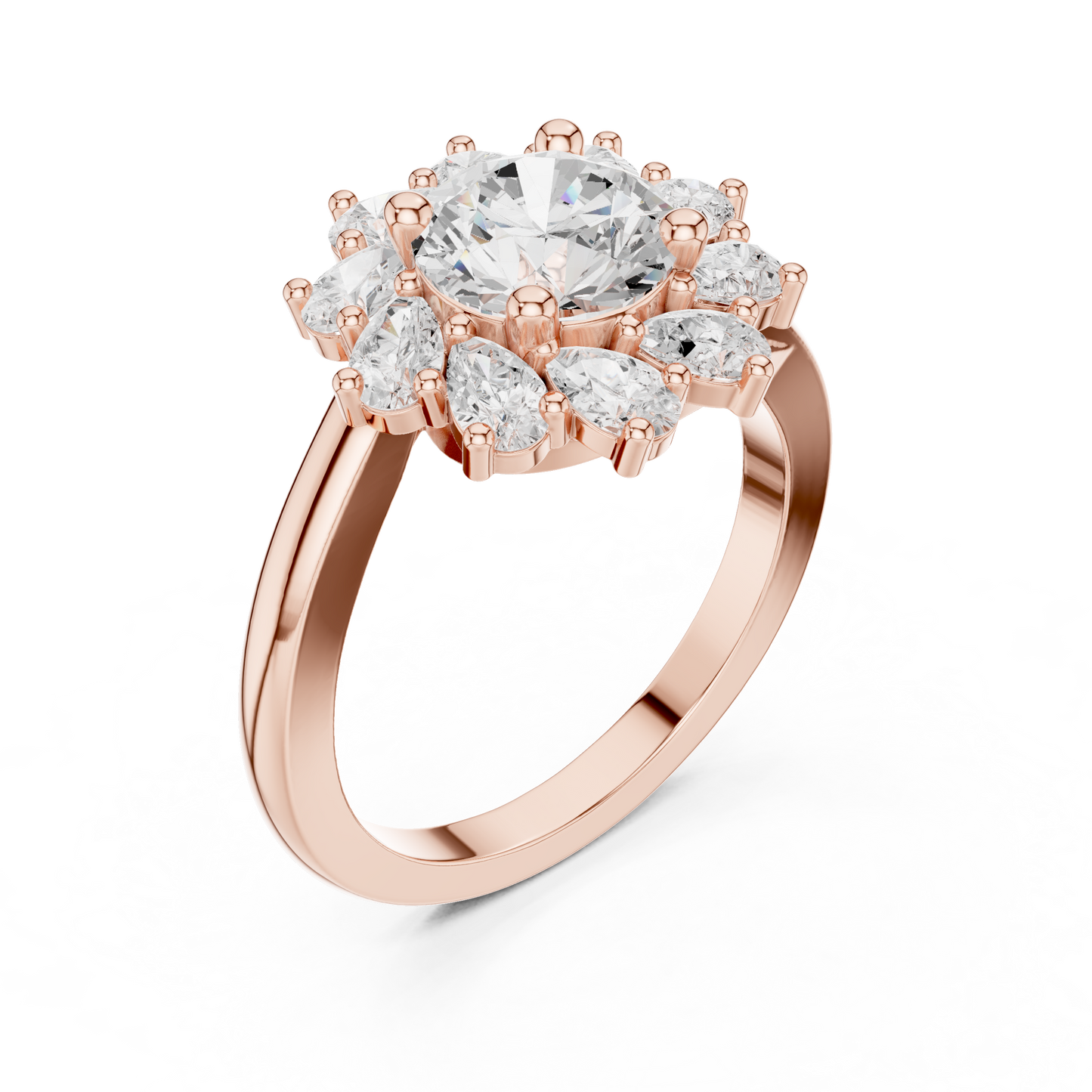 Round Halo Lab Grown Diamond Ring