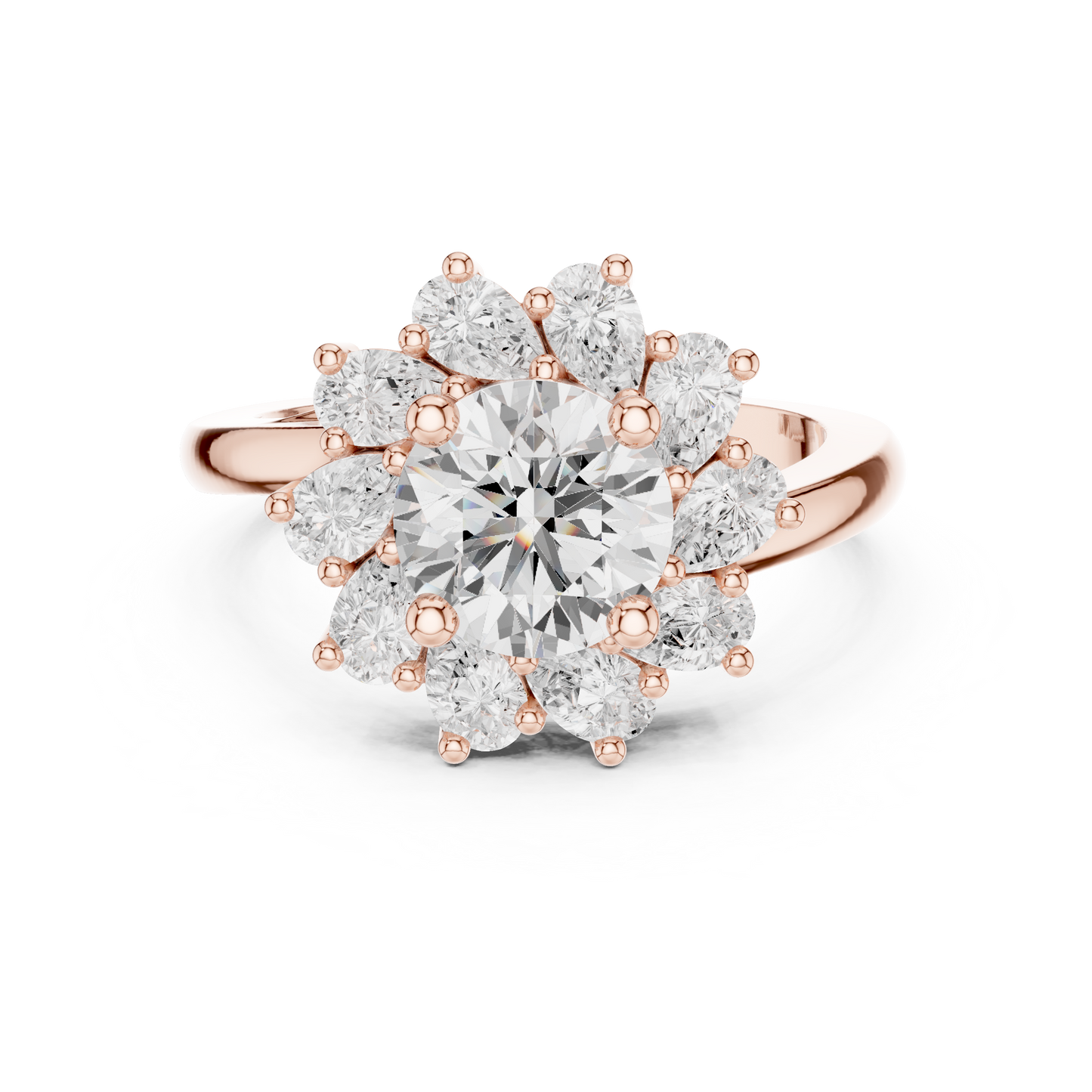Round Halo Lab Grown Diamond Ring