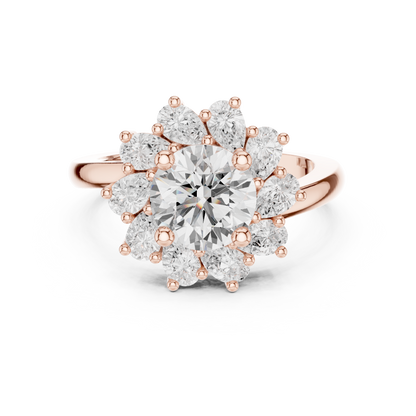 Round Halo Lab Grown Diamond Ring