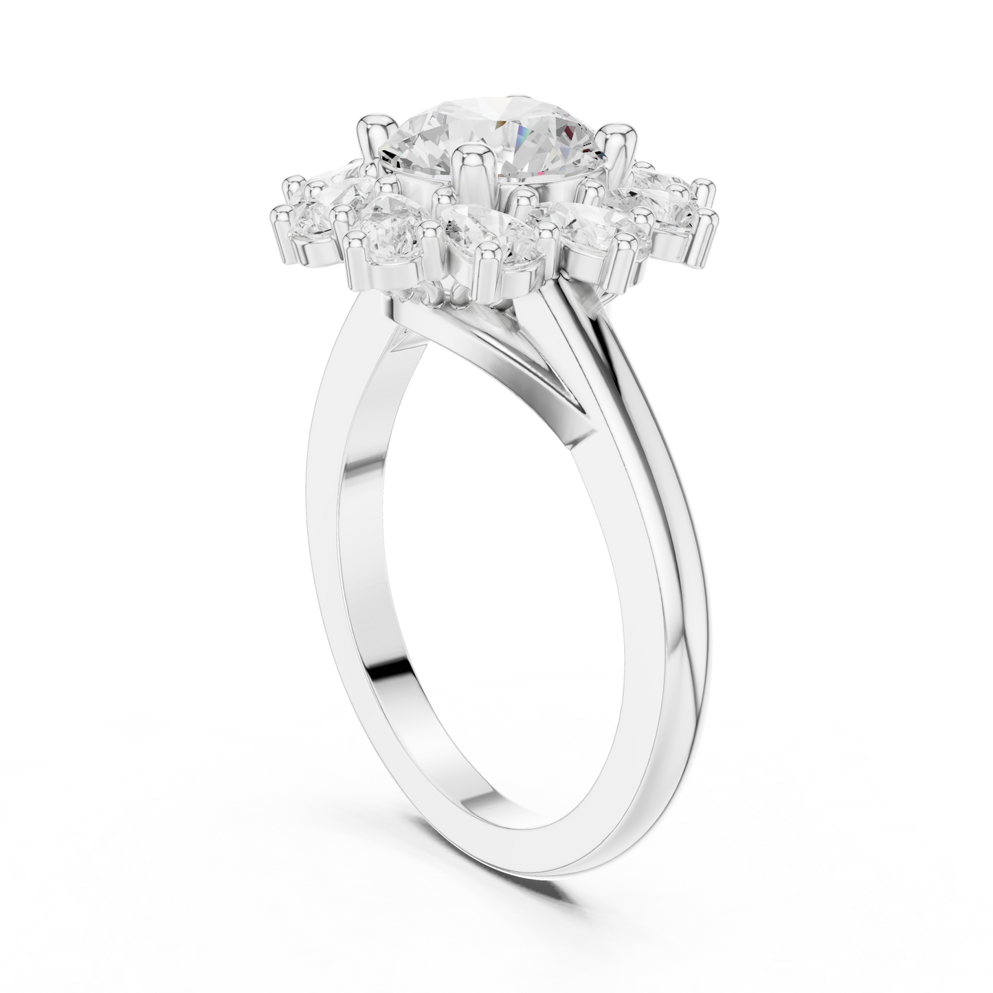 Round Halo Lab Grown Diamond Ring