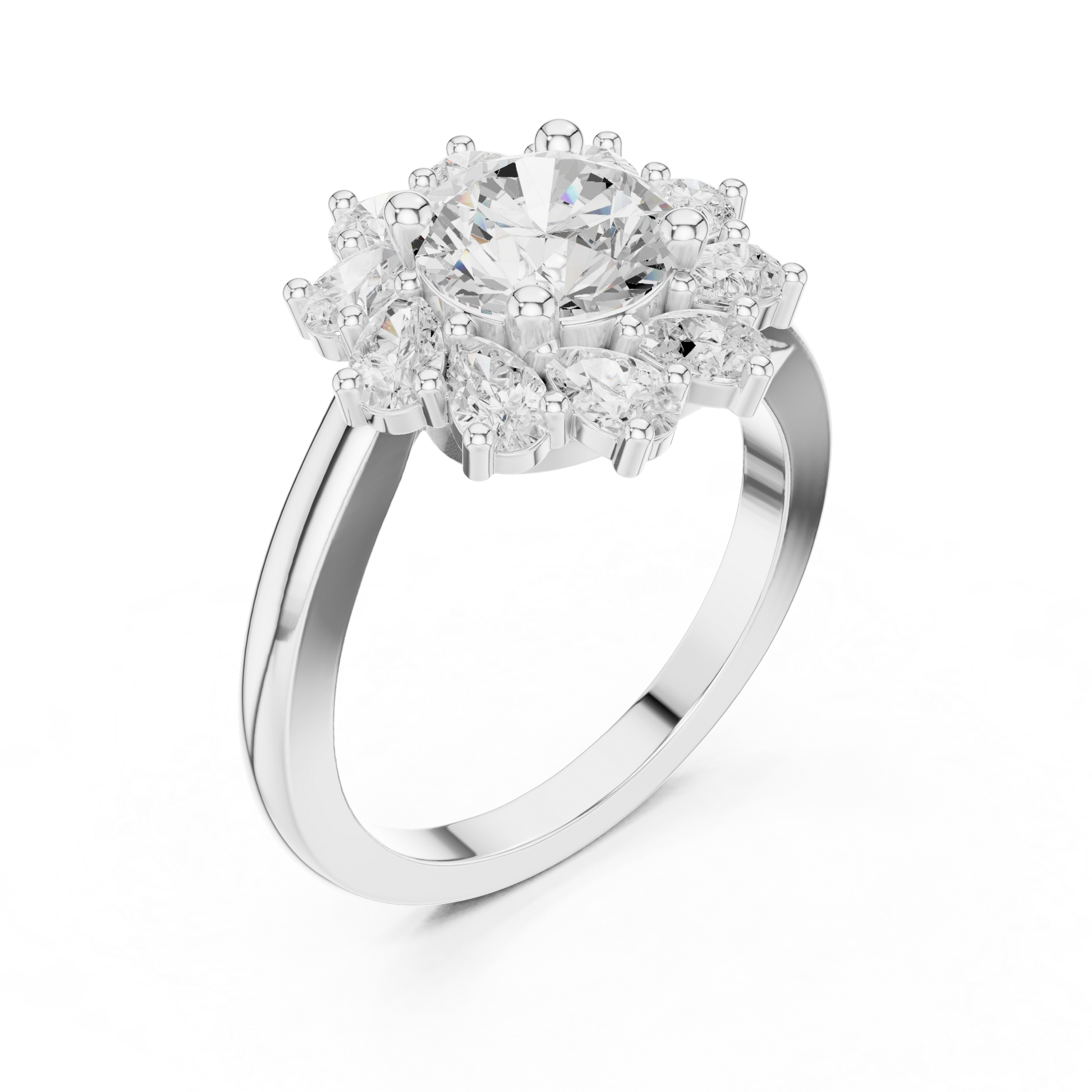 Round Halo Lab Grown Diamond Ring