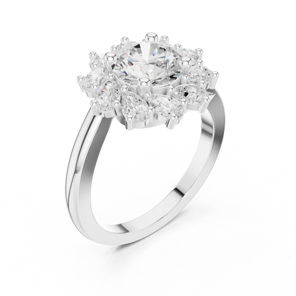 Round Halo Lab Grown Diamond Ring