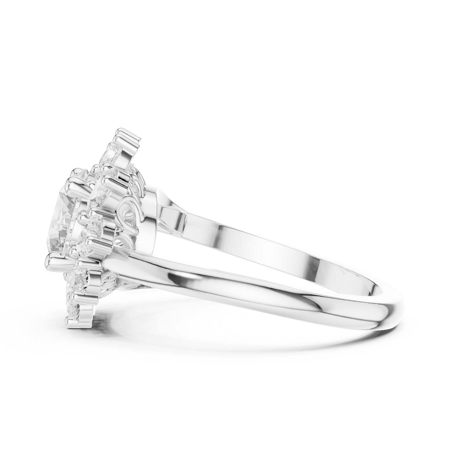 Round Halo Lab Grown Diamond Ring
