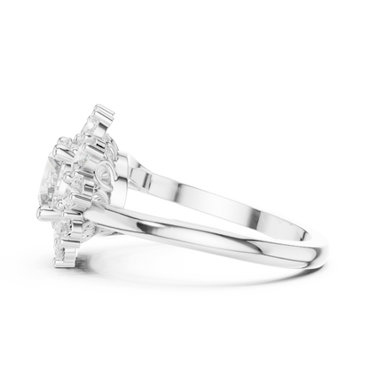 Round Halo Lab Grown Diamond Ring