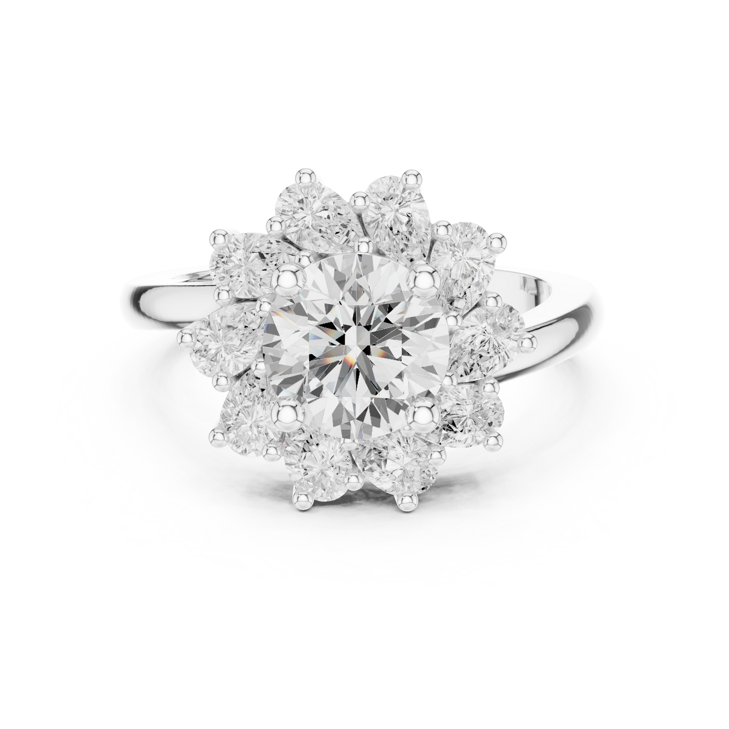 Round Halo Lab Grown Diamond Ring