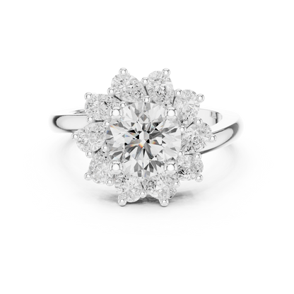 Round Halo Lab Grown Diamond Ring