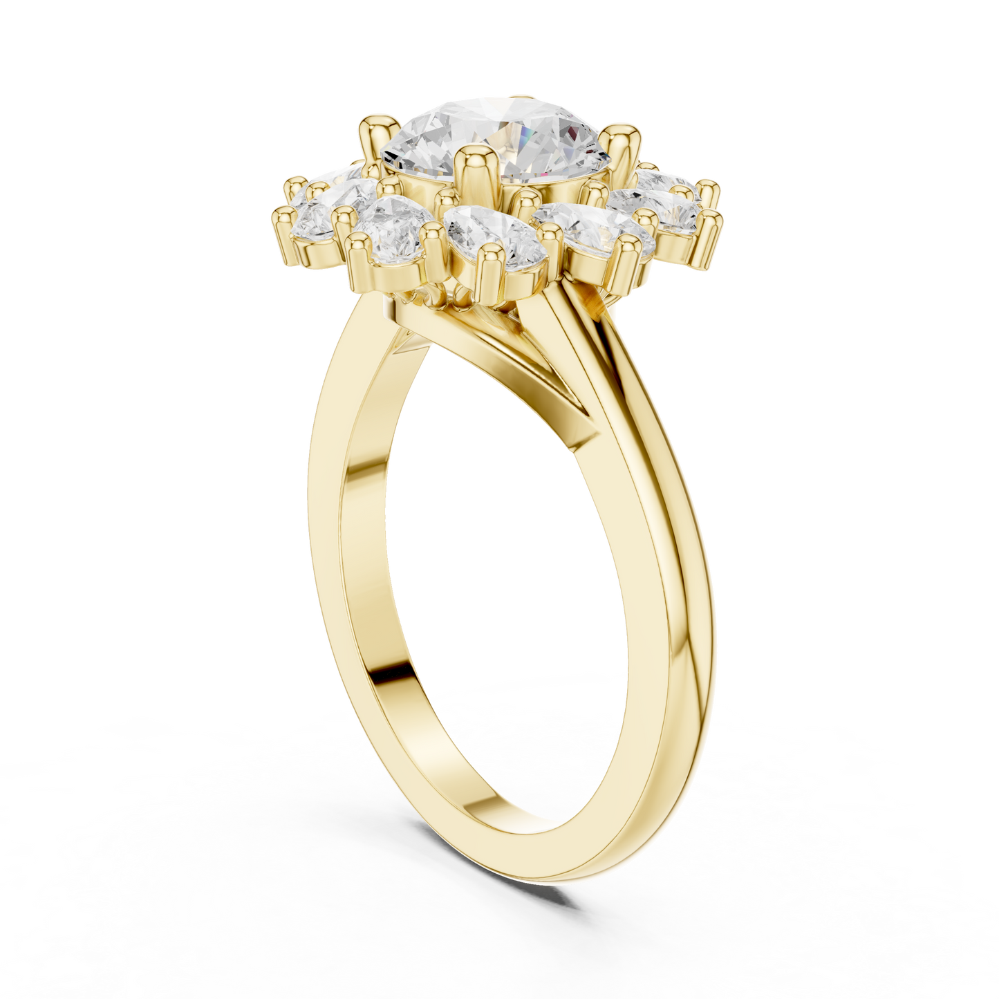 Round Halo Lab Grown Diamond Ring