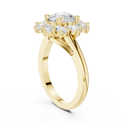 Round Halo Lab Grown Diamond Ring