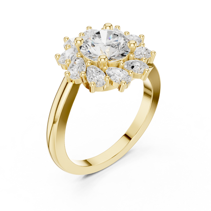 Round Halo Lab Grown Diamond Ring