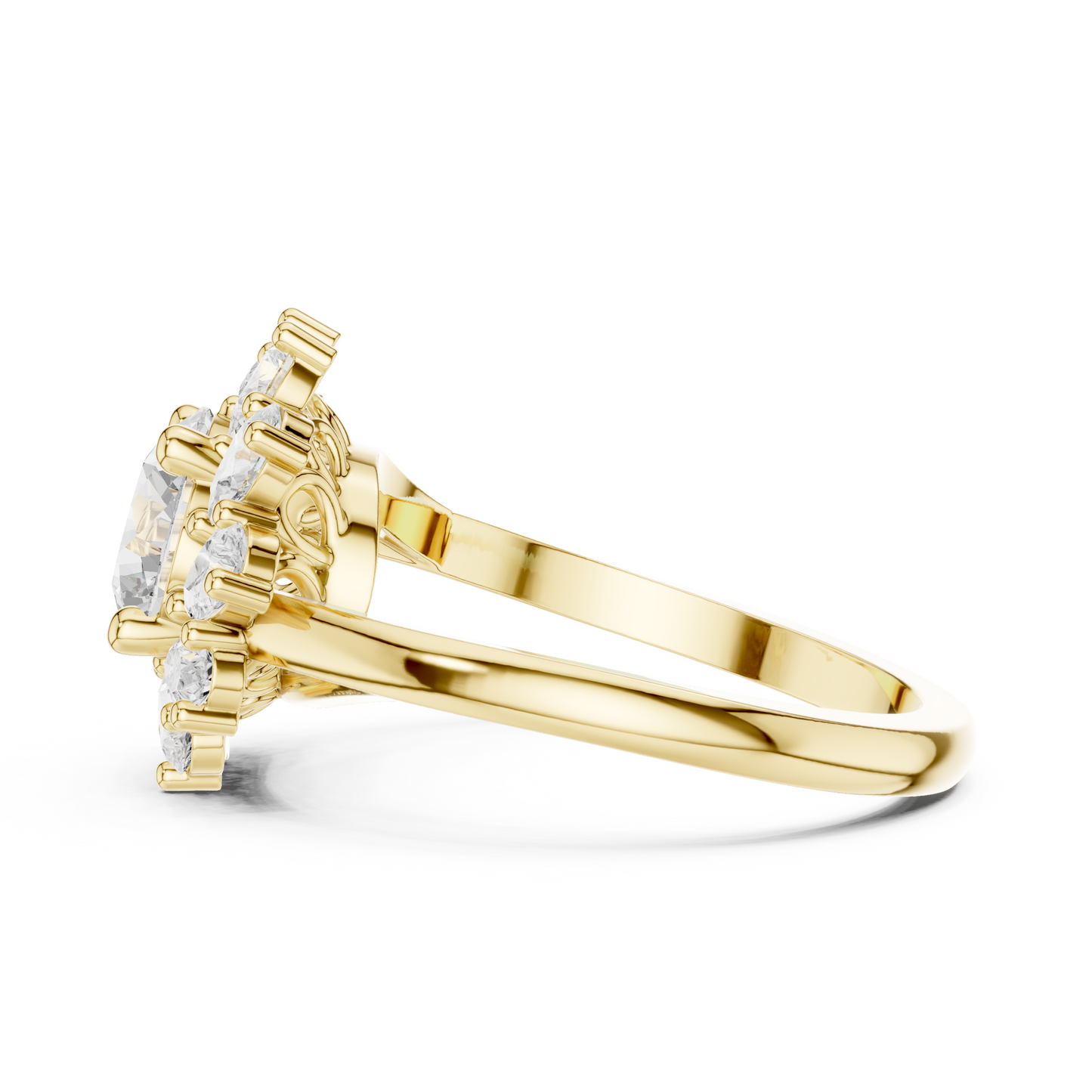 Round Halo Lab Grown Diamond Ring