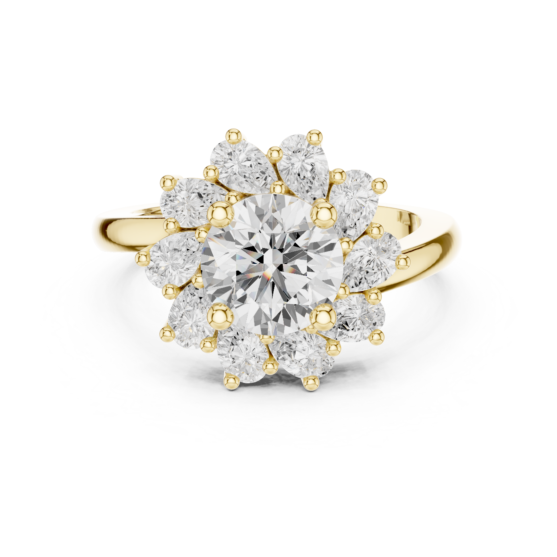 Round Halo Lab Grown Diamond Ring