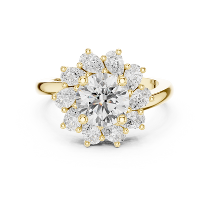 Round Halo Lab Grown Diamond Ring