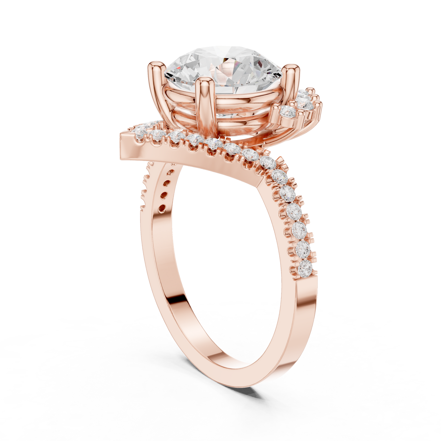 Round Halo Lab Grown Diamond Ring