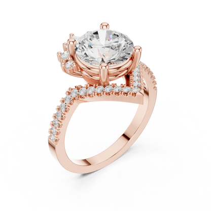 Round Halo Lab Grown Diamond Ring