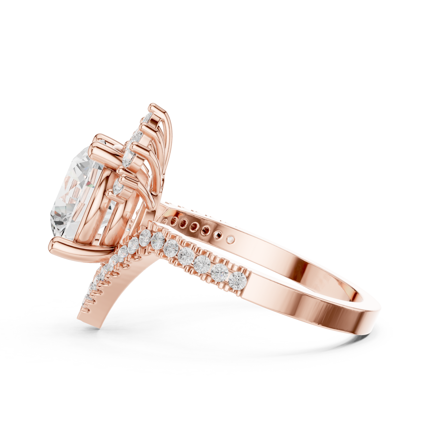 Round Halo Lab Grown Diamond Ring