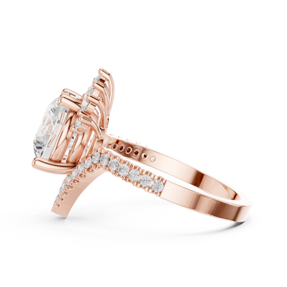 Round Halo Lab Grown Diamond Ring