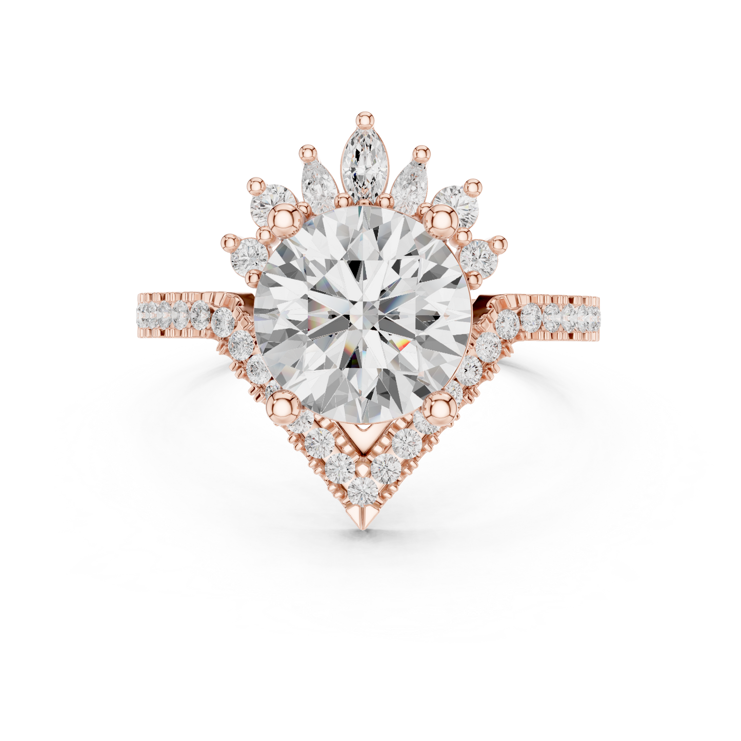 Round Halo Lab Grown Diamond Ring