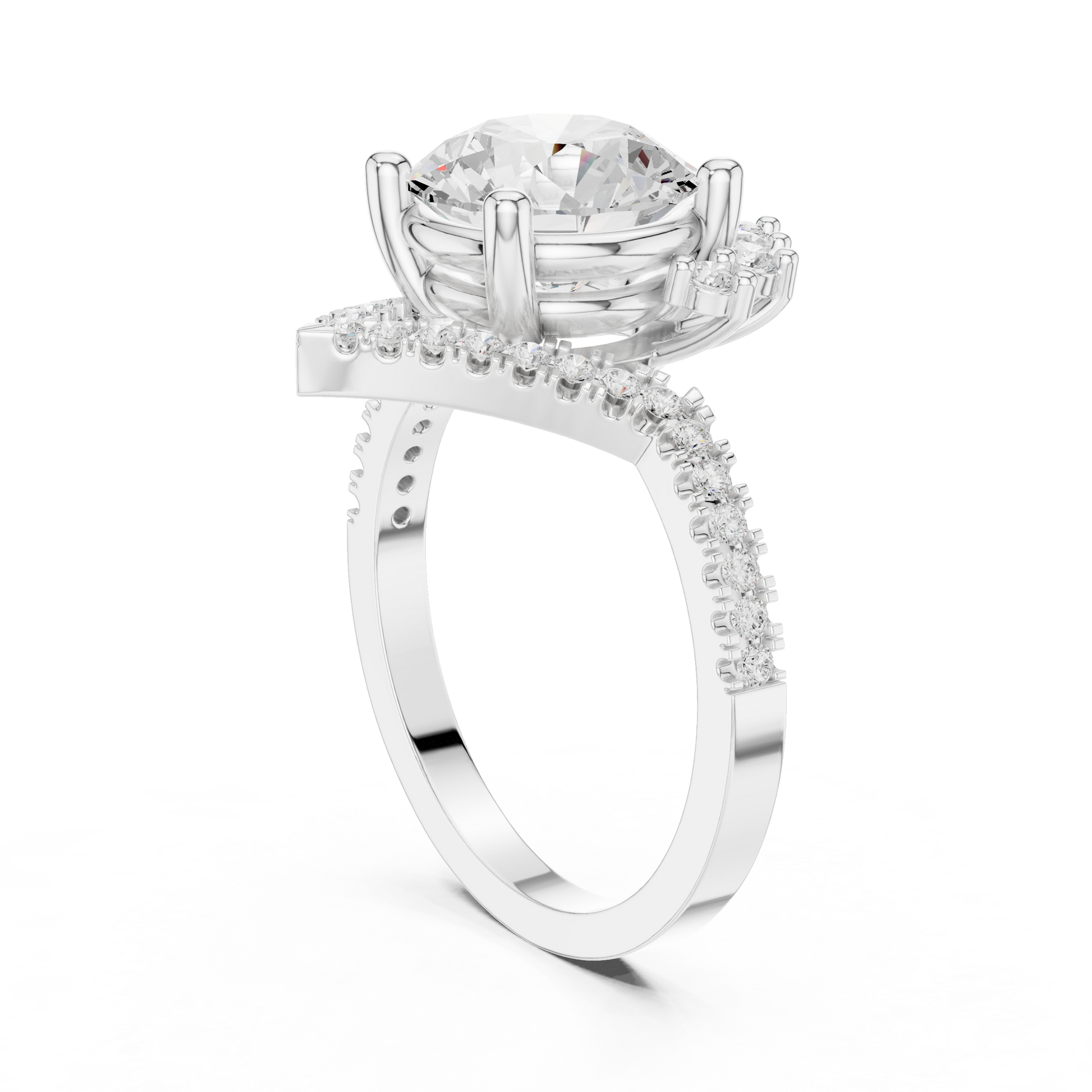Round Halo Lab Grown Diamond Ring
