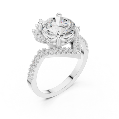 Round Halo Lab Grown Diamond Ring