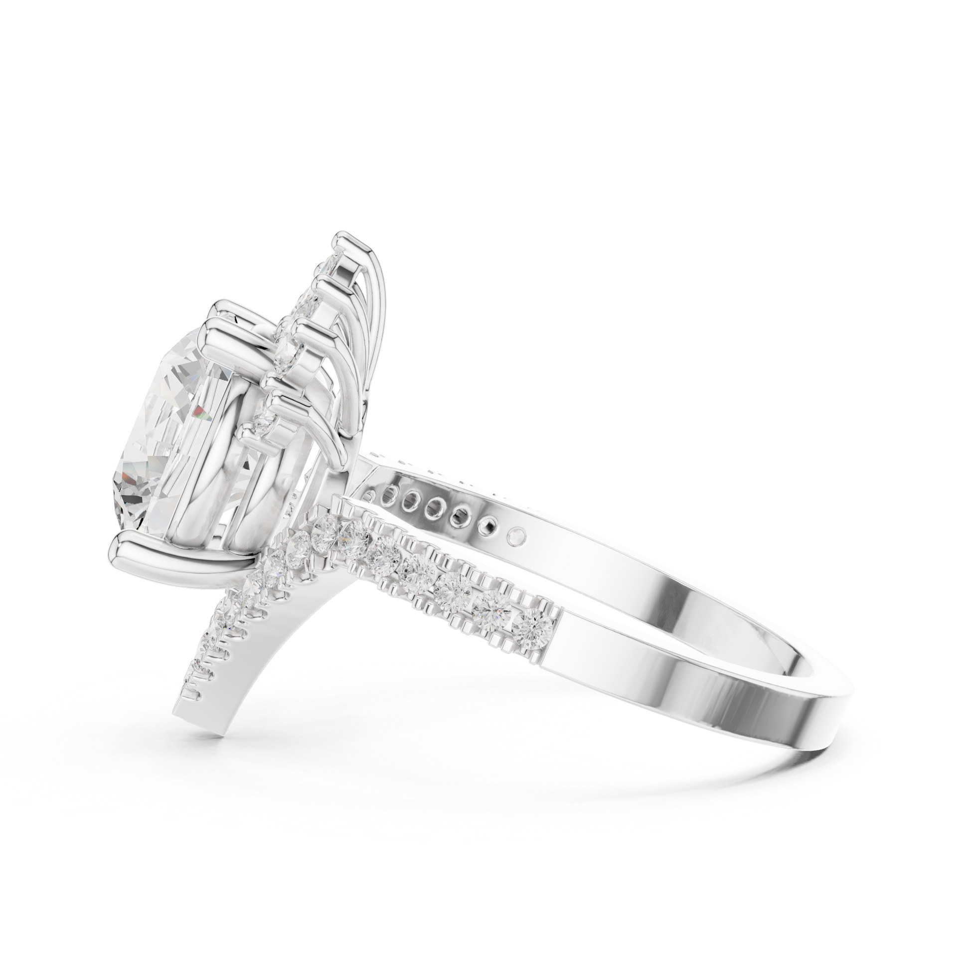 Round Halo Lab Grown Diamond Ring