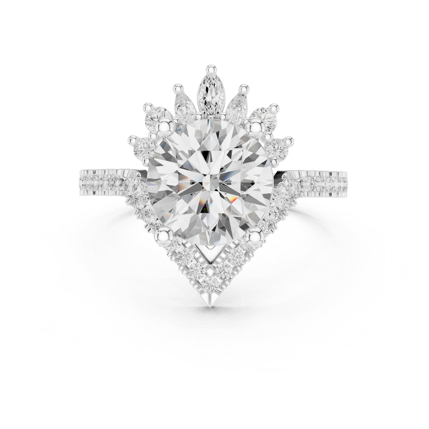 Round Halo Lab Grown Diamond Ring