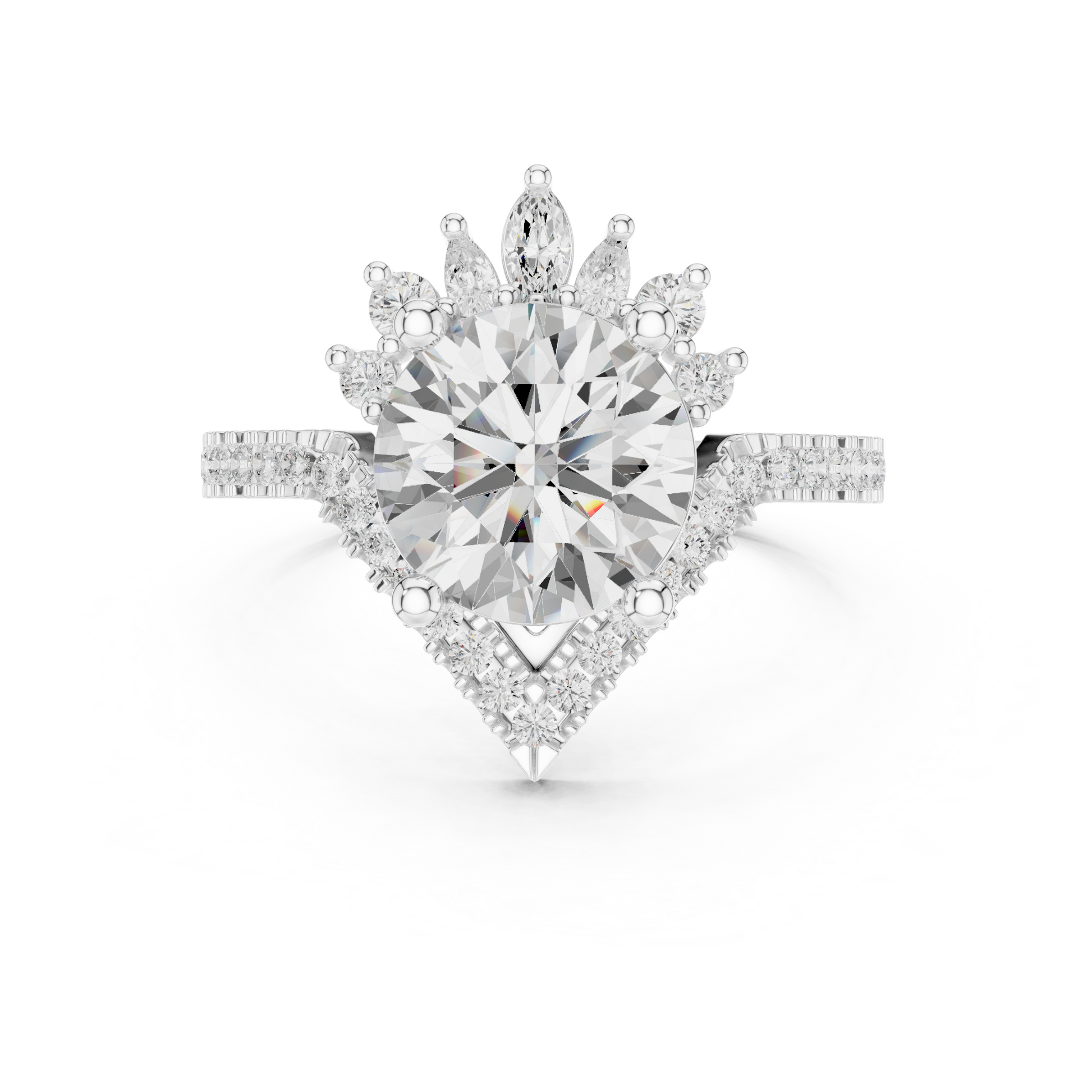 Round Halo Lab Grown Diamond Ring