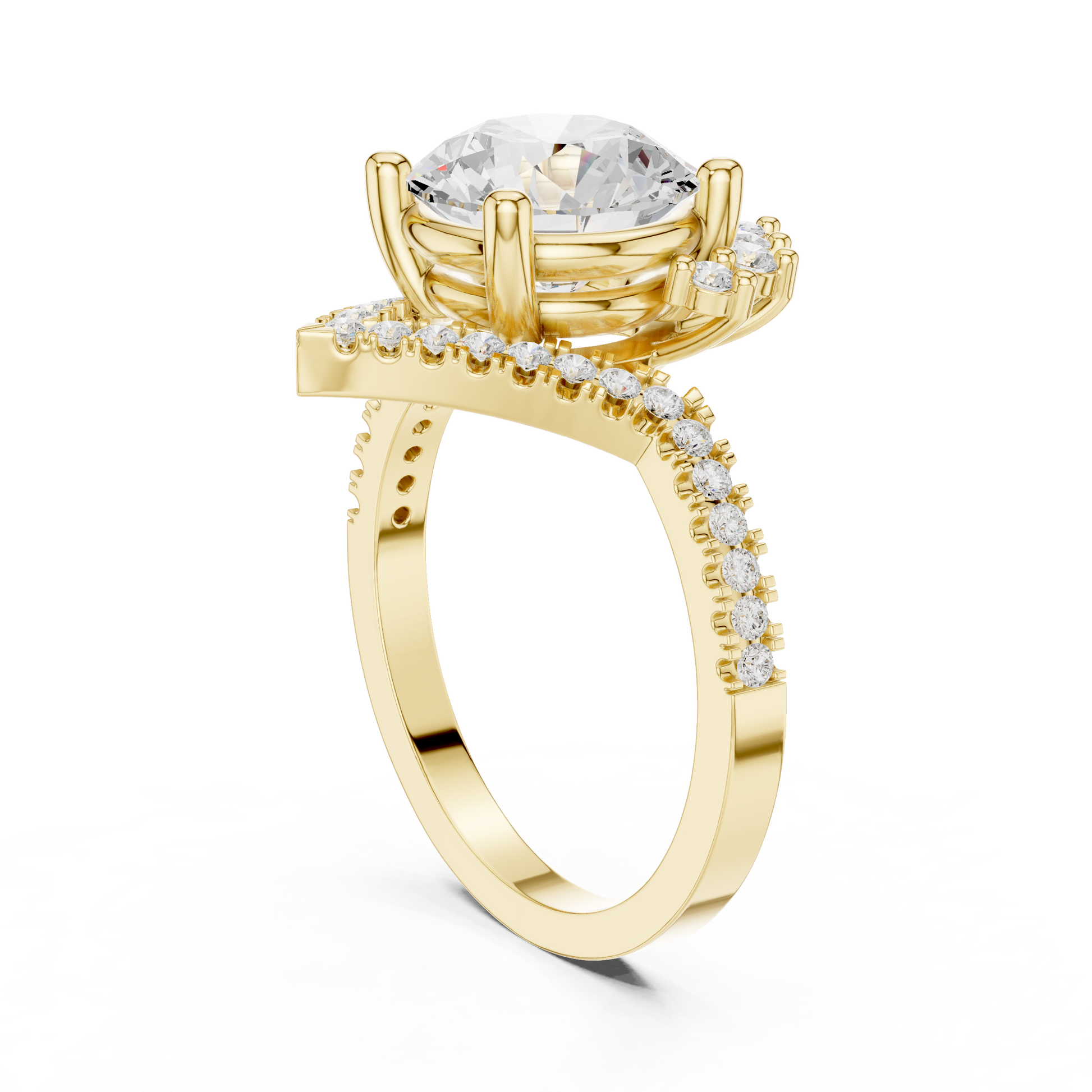 Round Halo Lab Grown Diamond Ring