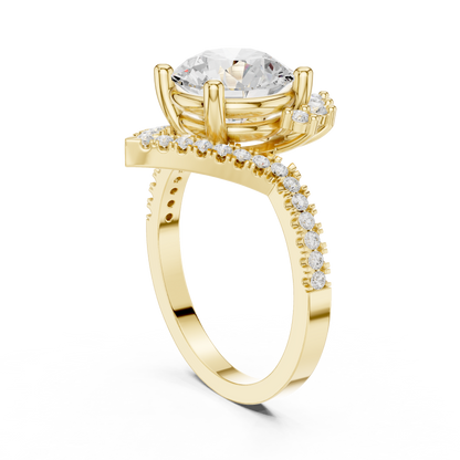 Round Halo Lab Grown Diamond Ring