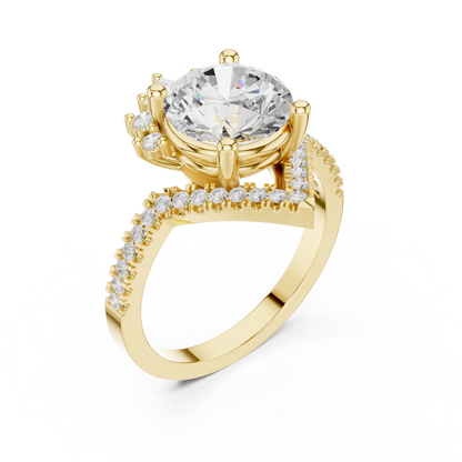 Round Halo Lab Grown Diamond Ring