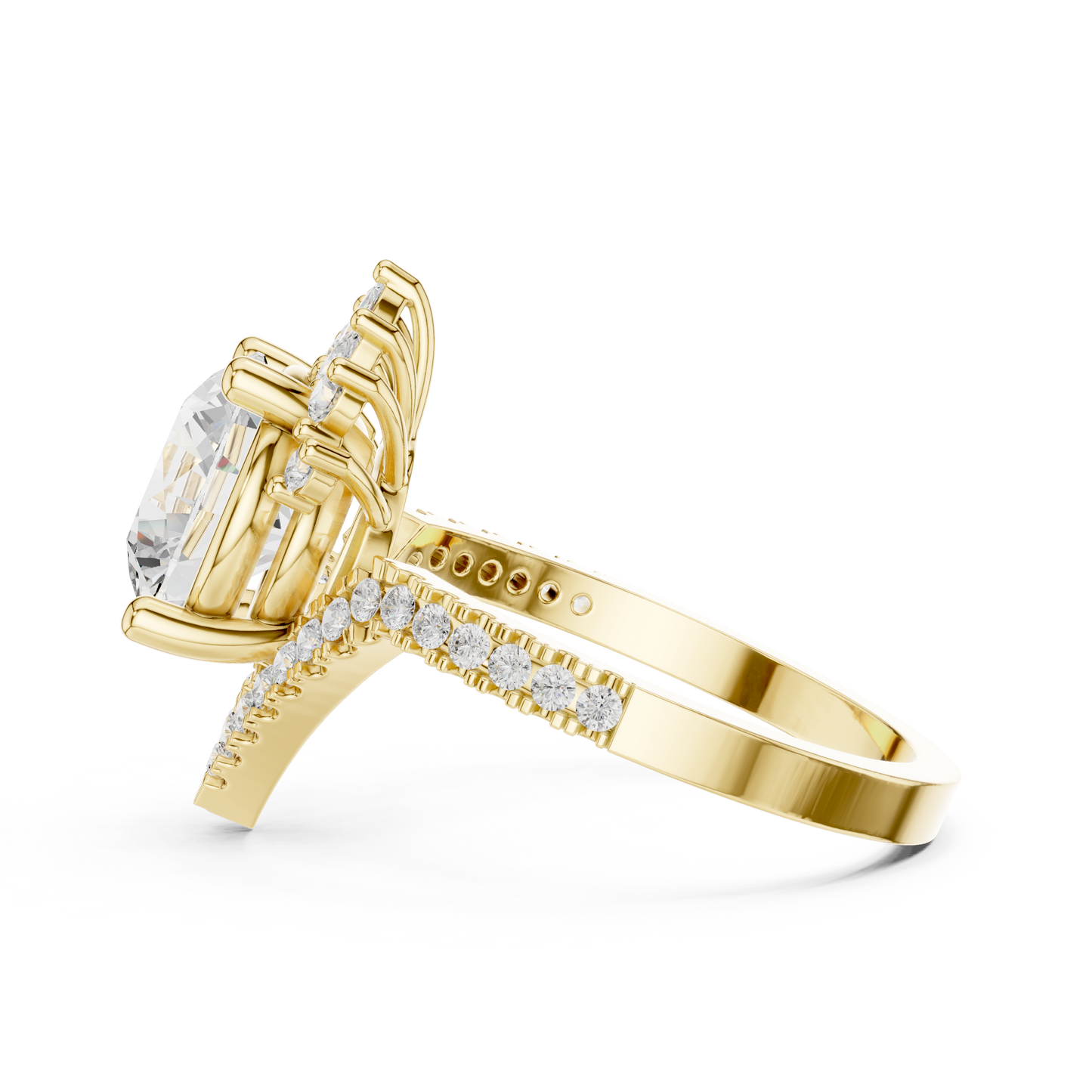 Round Halo Lab Grown Diamond Ring
